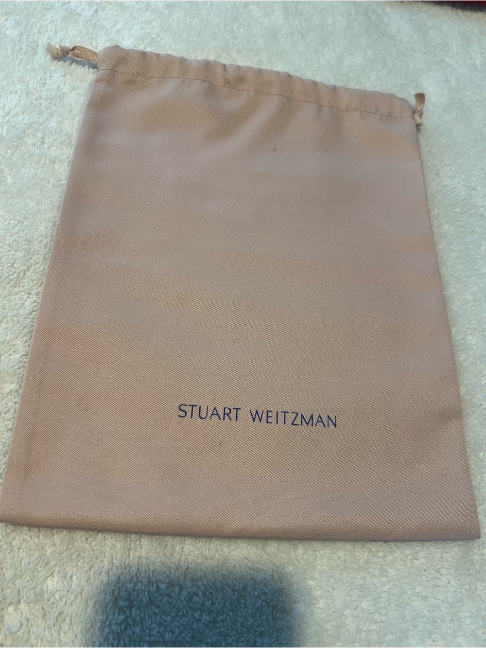 Stuart Weitzman Blush Pink Drawstring Dust Bag